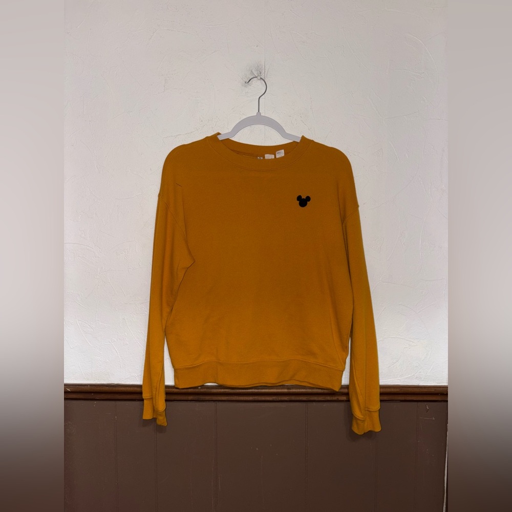 H&M — Mustard Mickey Sweater